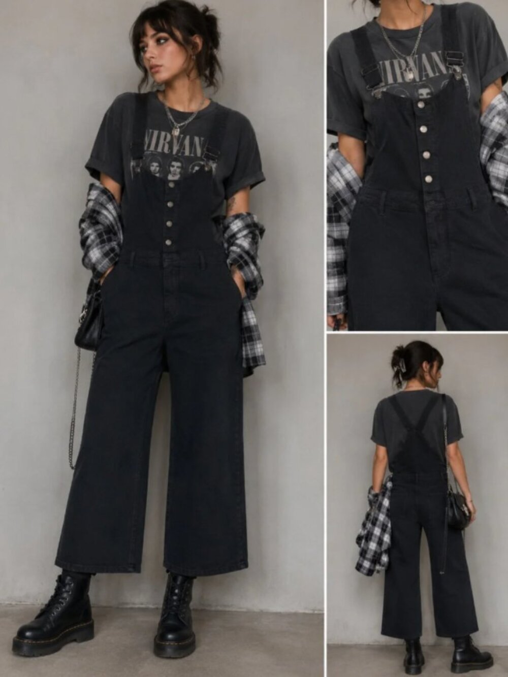 Universal Thread Overalls Black Wide Leg